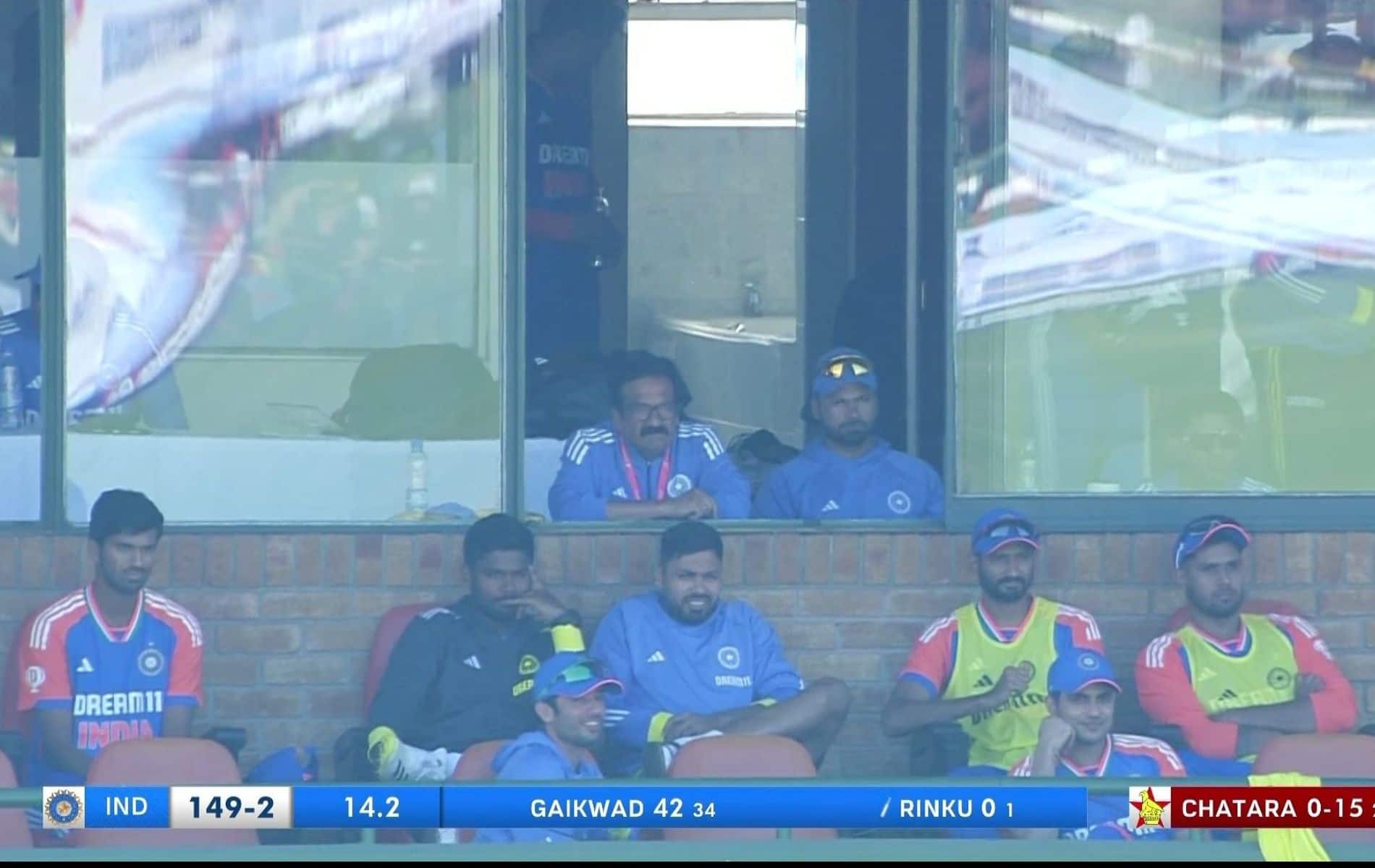 Sanju Samson Spotted Supporting Team India At Dugout During 2nd T20I Vs Zimbabwe